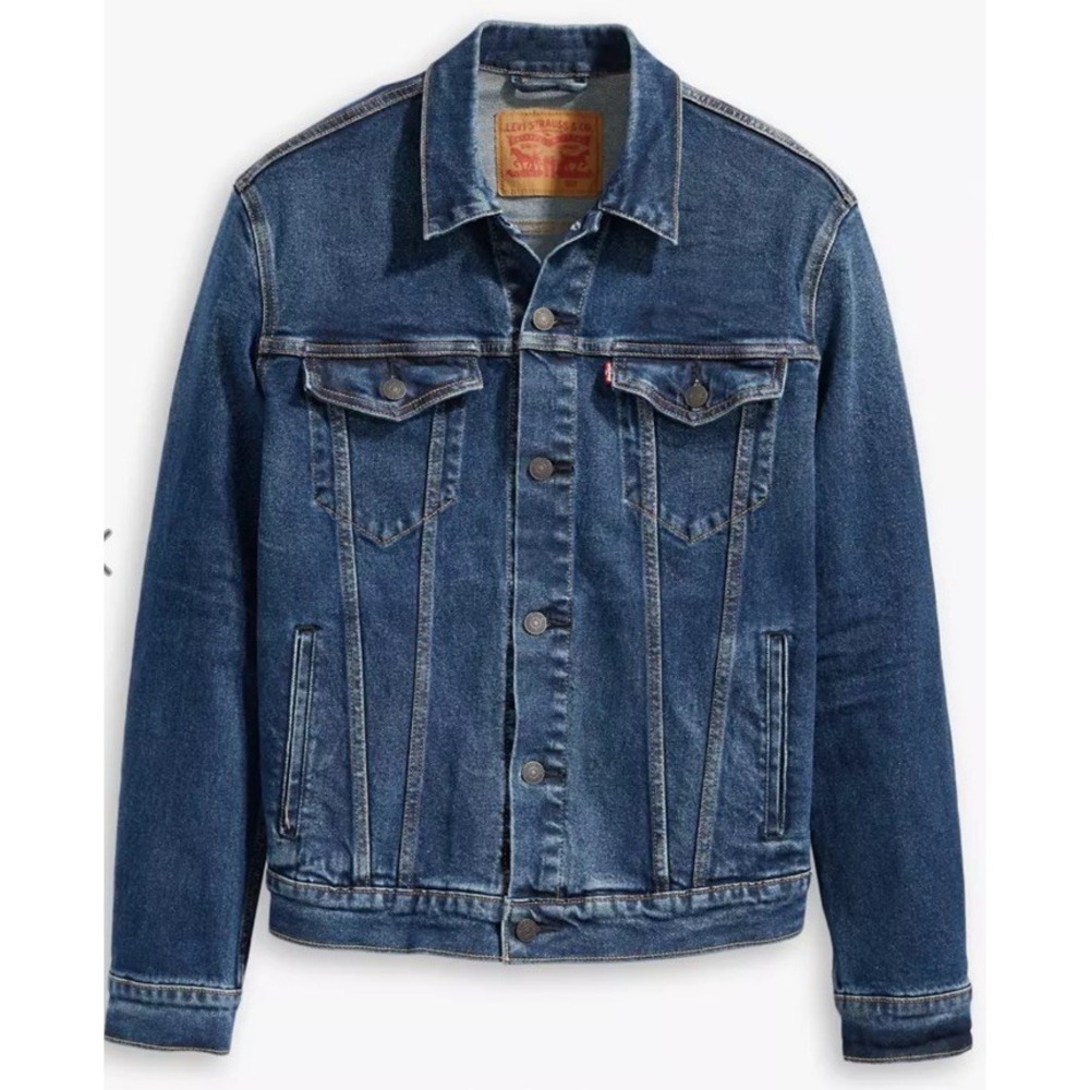 Levi's Trucker Denim Jacket Medium Wash Blue Size M NWT Mario Logo